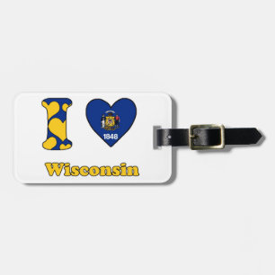 I love Wisconsin Luggage Tag
