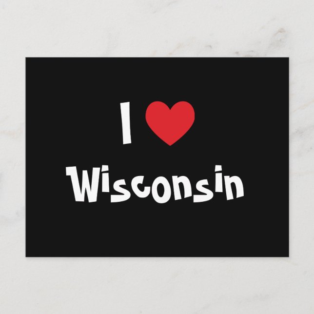 I Love Wisconsin Postcard (Front)