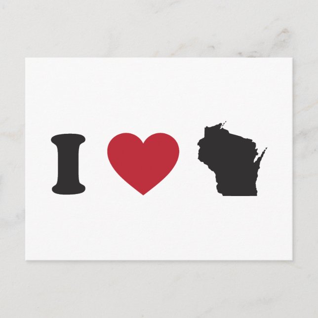 I Love Wisconsin Postcard (Front)