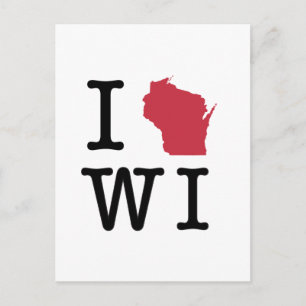 I Love Wisconsin Postcard