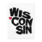 I Love Wisconsin State Map Art
