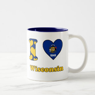 I love Wisconsin Two-Tone Coffee Mug