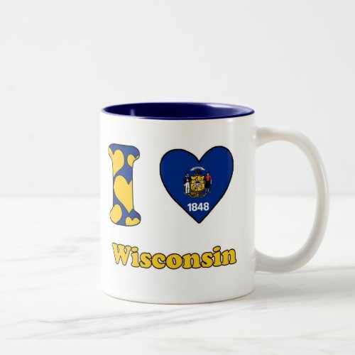 I love Wisconsin Two_Tone Coffee Mug