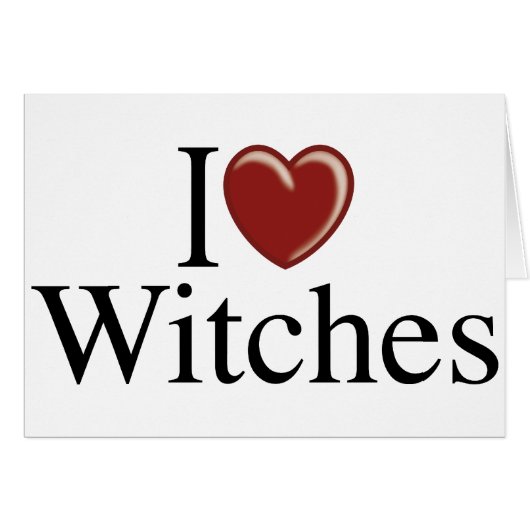 I LOVE WITCHES CARDS (Front Horizontal)