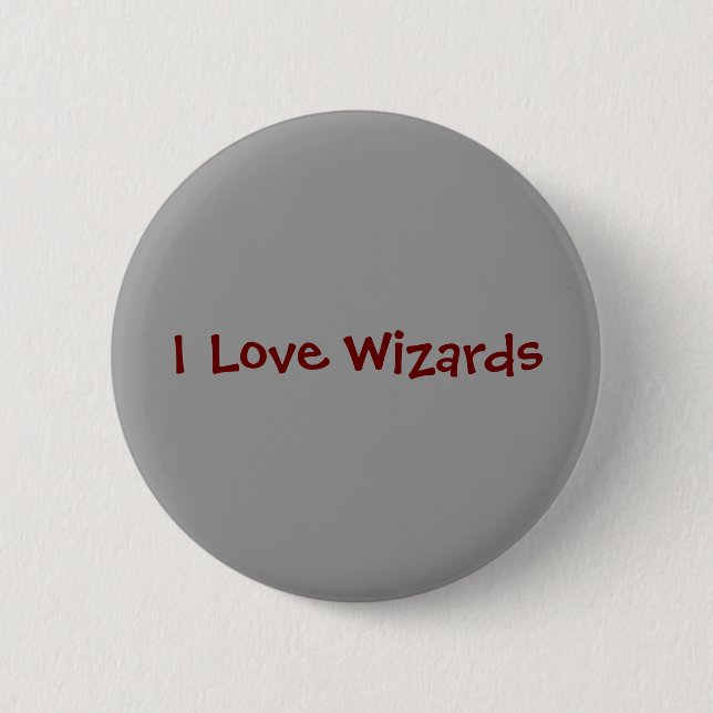 I Love Wizards Button (Front)