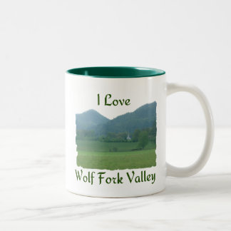 I Love Wolf Fork Valley Two-Tone Coffee Mug