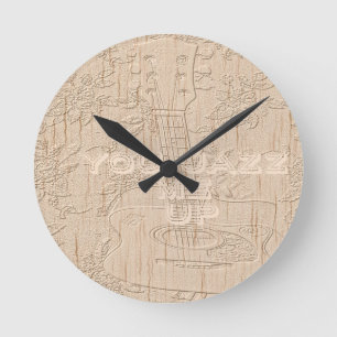 I love wood going brown Hakuna Matata Round Clock