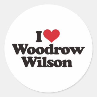 I Love Woodrow Wilson Classic Round Sticker