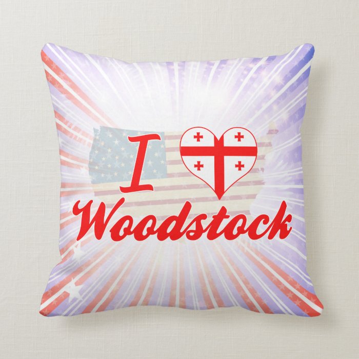 I Love Woodstock, Georgia Pillow