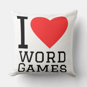 I love word games  throw pillow