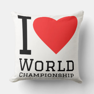 I love world championship throw pillow