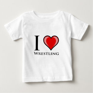 I Love Wrestling Baby T-Shirt
