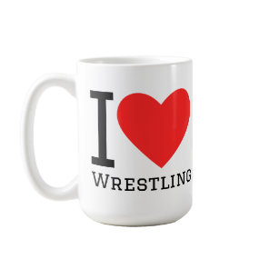 I love wrestling coffee mug
