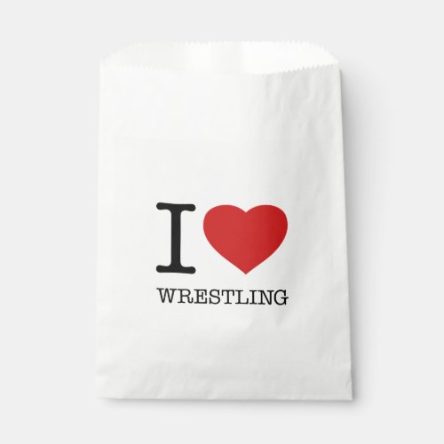 I LOVE WRESTLING FAVOR BAG