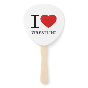 I love Wrestling Hand Fan