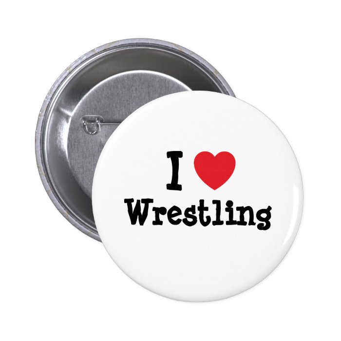 I love Wrestling heart custom personalized Pin