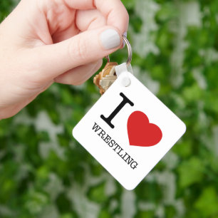I love Wrestling Keychain