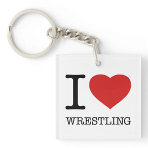 I love Wrestling Keychain
