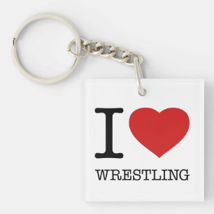 I love Wrestling Keychain