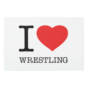 I love Wrestling Metal Print