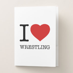 I love Wrestling Pocket Folder