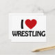 I Love Wrestling Postcard Zazzle