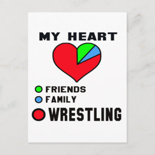 I love Wrestling. Postcard