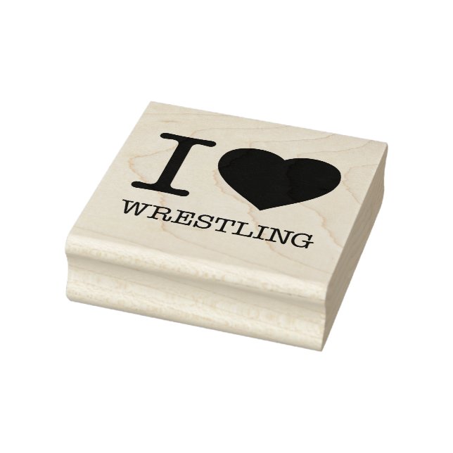 I love Wrestling Rubber Stamp (Stamp)