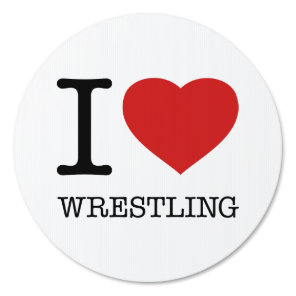 I love Wrestling Sign