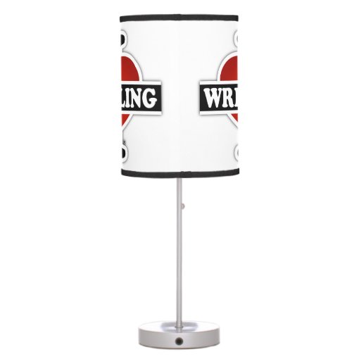 I Love Wrestling Table Lamp Zazzle