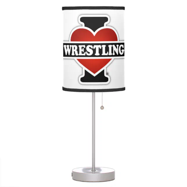 I Love Wrestling Table Lamp Zazzle