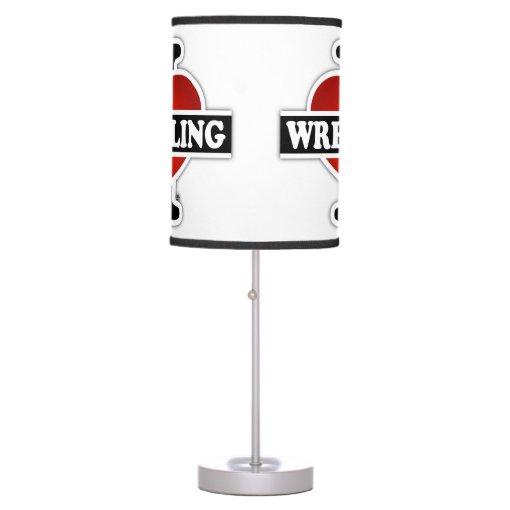 I Love Wrestling Table Lamp Zazzle