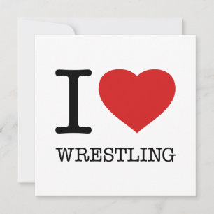 I love Wrestling Thank You Card