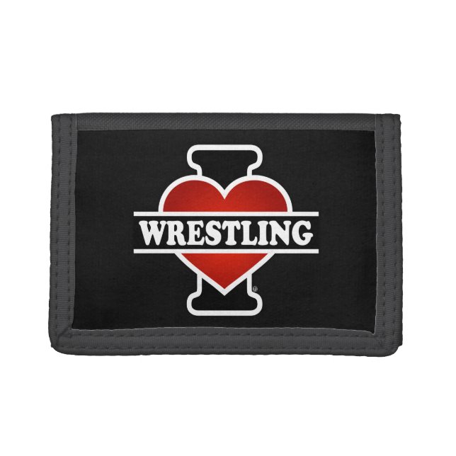 I Love Wrestling Tri-fold Wallet (Front)
