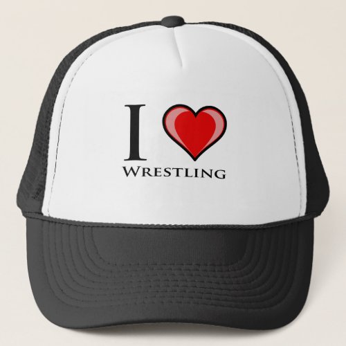 I Love Wrestling Trucker Hat