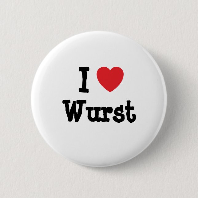 I love Wurst heart T-Shirt Button (Front)