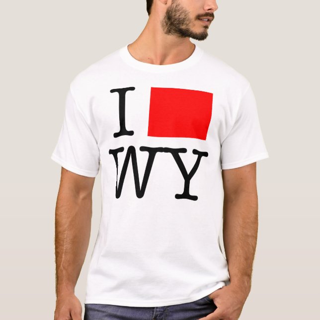 I Love WY Wyoming T-Shirt (Front)