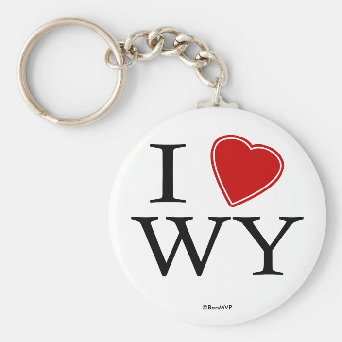 I Love Wyoming Key Chain