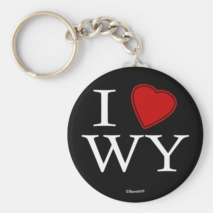 I Love Wyoming Keychain
