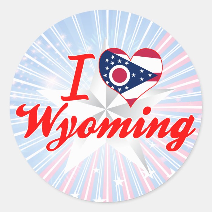 I Love Wyoming, Ohio Round Stickers