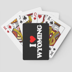 I LOVE WYOMING POKER CARDS