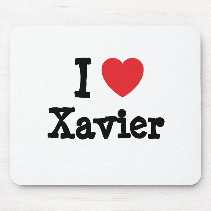 I love Xavier heart custom personalized Mouse Mat