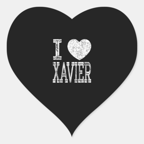 I Love Xavier Valentine Boyfriend Son Husband Name Heart Sticker