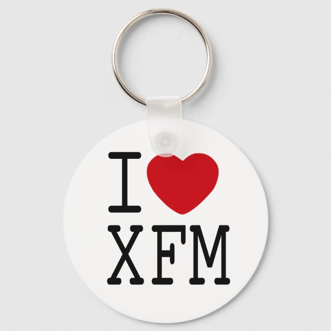 I love XFM porte clef Keychain (Front)