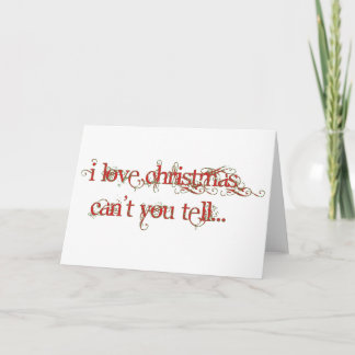 i love xmas holiday card