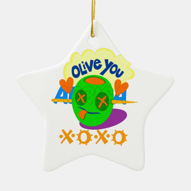 I Love XOXO Africa beautiful amazing text quote  Ceramic Ornament (Front)