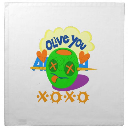 I Love XOXO Africa beautiful amazing text quote  Cloth Napkin