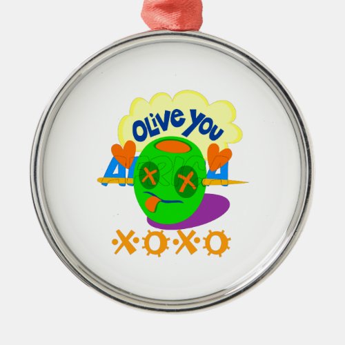 I Love XOXO Africa beautiful amazing text quote  Metal Ornament