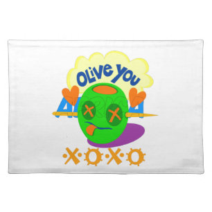 I Love XOXO Africa beautiful amazing text quote Placemat