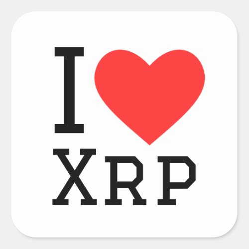 I love Xrp  Square Sticker